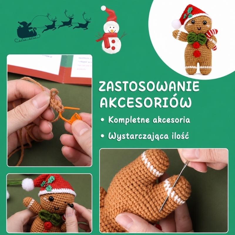 Zestaw do szydełkowania DIY – Piernikowy Ludzik - produkt wyplatamy.pl 4
