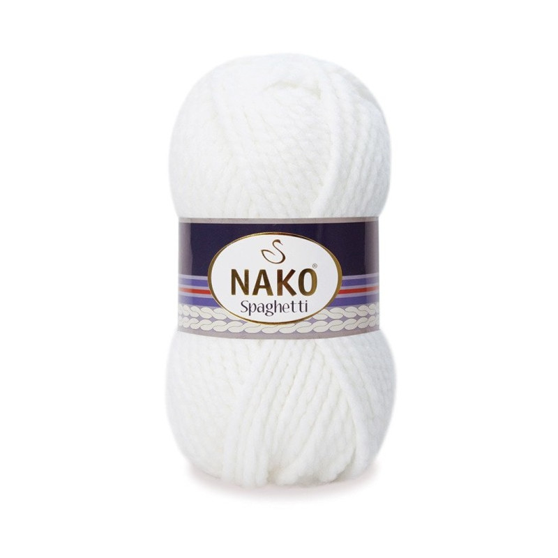 Włóczka Nako Spaghetti 208 biały - produkt wyplatamy.pl 1