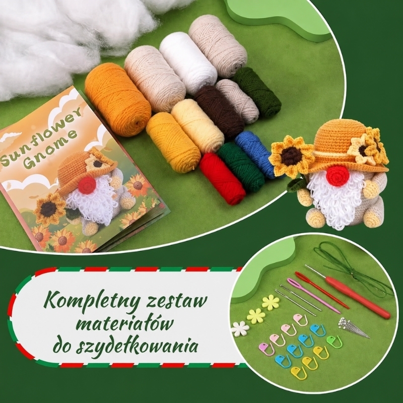 Zestaw do szydełkowania DIY - Krasnolud - Produkt wyplatamy.pl 5
