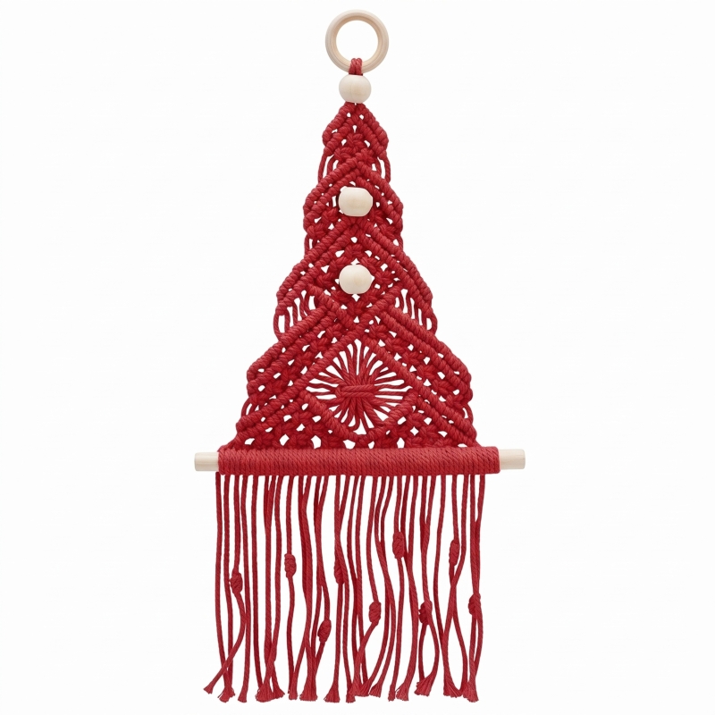 Zestaw do Makramy DIY – Świąteczne Choinki Boho (3 szt.) - produkt wyplatamy.pl 3