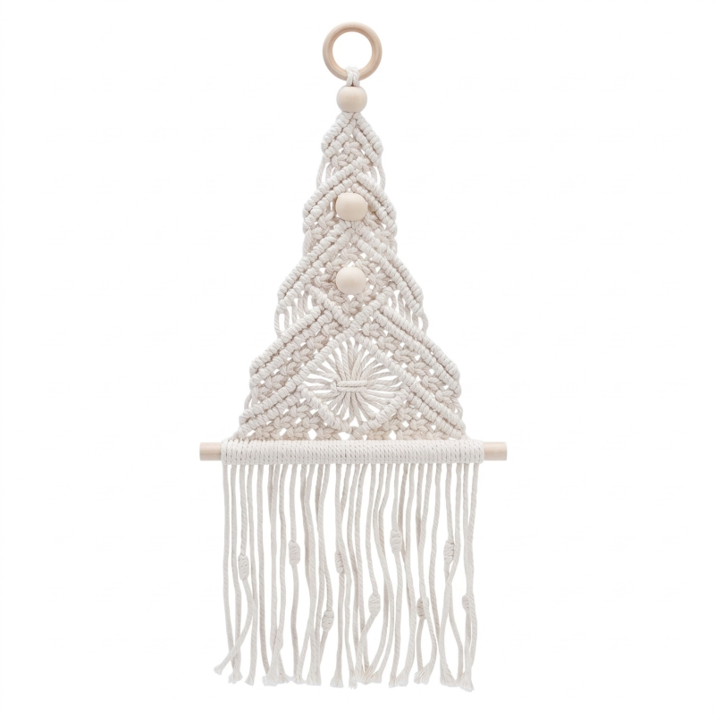 Zestaw do Makramy DIY – Świąteczne Choinki Boho (3 szt.) - produkt wyplatamy.pl 4