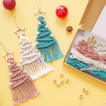 Zestaw do Makramy DIY – Świąteczne Choinki Boho - Produkt 2