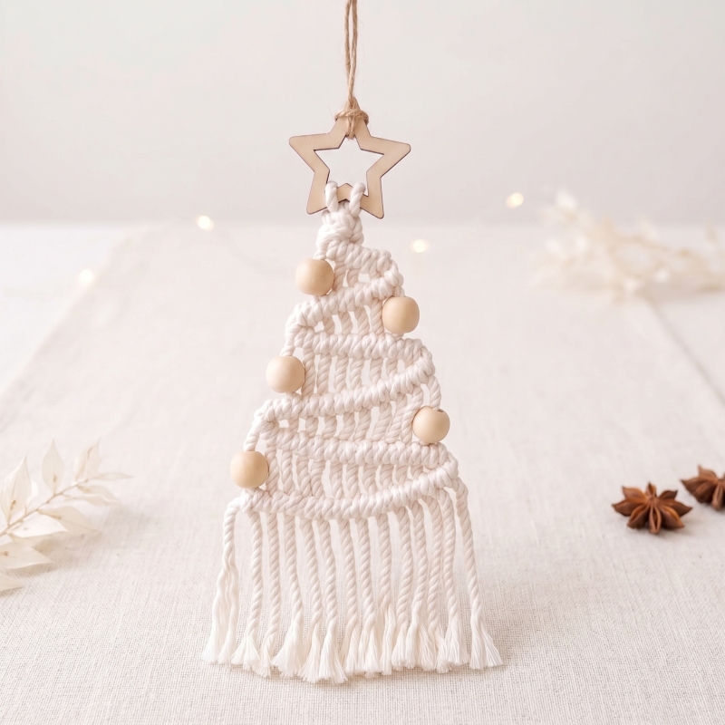 Zestaw do Makramy DIY – Świąteczne Choinki Boho - produkt wyplatamy.pl 4