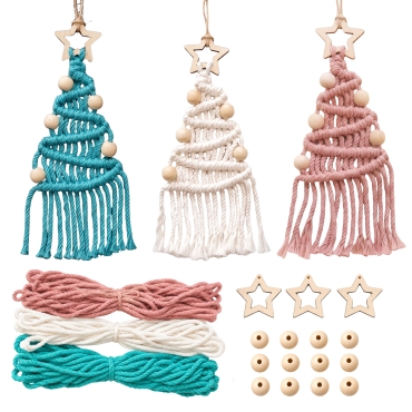 Zestaw do Makramy DIY – Świąteczne Choinki Boho