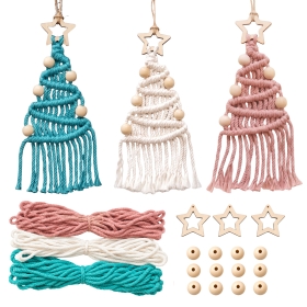 Zestaw do Makramy DIY – Świąteczne Choinki Boho