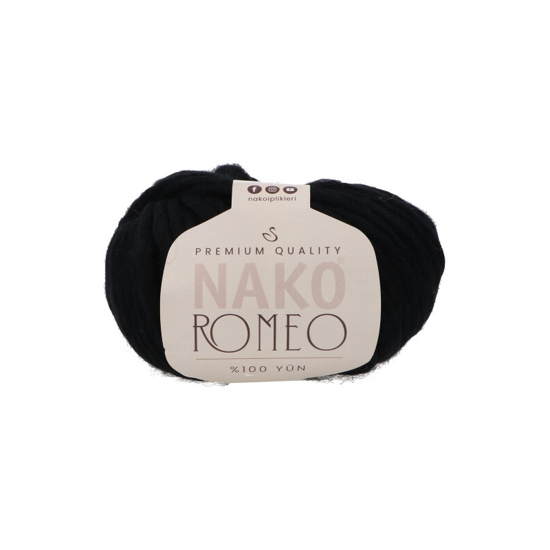 Włóczka Nako Romeo 217 czarny - produkt wyplatamy.pl 1