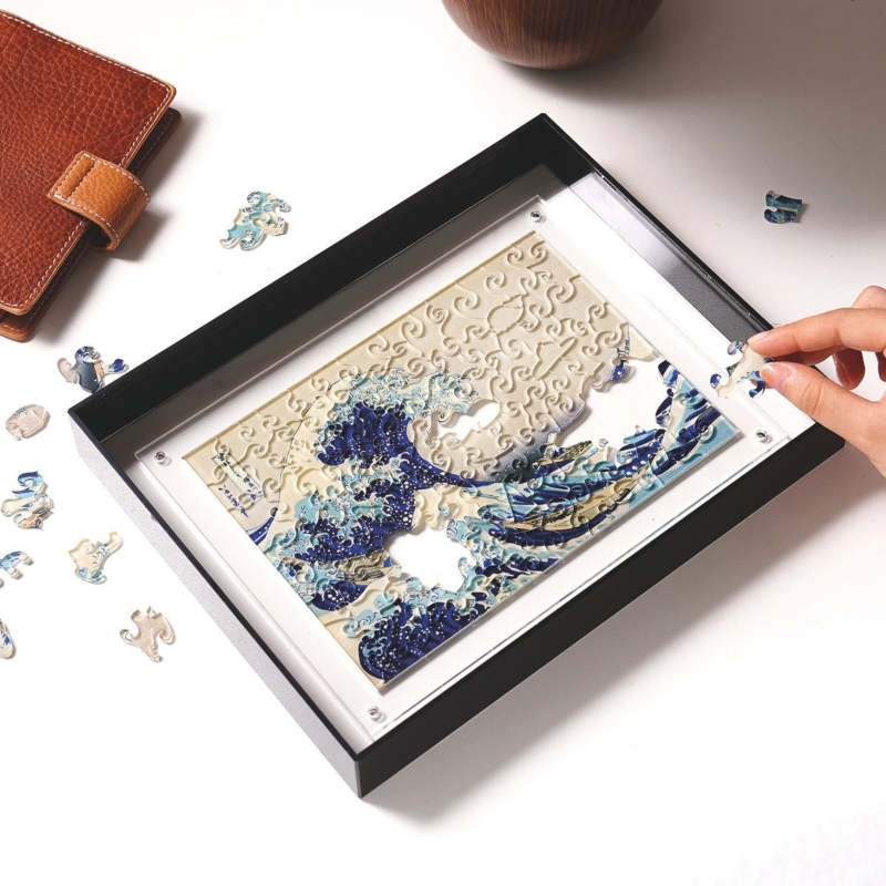 Puzzle akrylowe Wielka fala w Kanagawie (Hokusai) – 109 elementów, przezroczyste - product wyplatamy.pl 2