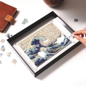 Puzzle akrylowe Wielka fala w Kanagawie (Hokusai) – 109 elementów, przezroczyste - produkt 2