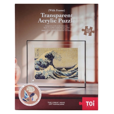 Puzzle akrylowe Wielka fala w Kanagawie (Hokusai) – 109 elementów, przezroczyste - product 6