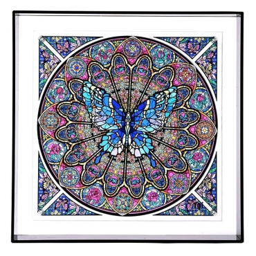 Puzzle akrylowe Witrażowy Motyl – 88 elementów, przezroczyste