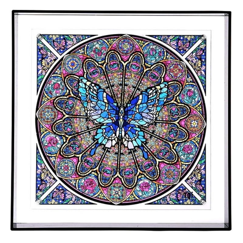 Puzzle akrylowe Witrażowy Motyl – 88 elementów, przezroczyste - produkt wyplatamy.pl 1