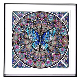 Puzzle akrylowe Witrażowy Motyl – 88 elementów, przezroczyste