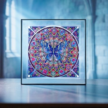 Puzzle akrylowe Witrażowy Motyl – 88 elementów, przezroczyste - produkt 3