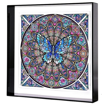 Puzzle akrylowe Witrażowy Motyl – 88 elementów, przezroczyste - produkt 4