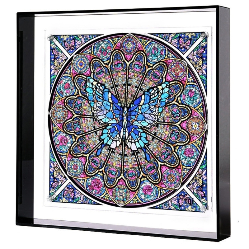 Puzzle akrylowe Witrażowy Motyl – 88 elementów, przezroczyste - produkt wyplatamy.pl 4