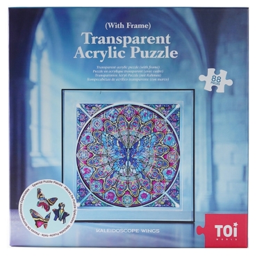 Puzzle akrylowe Witrażowy Motyl – 88 elementów, przezroczyste - product 6