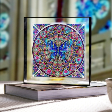 Puzzle akrylowe Witrażowy Motyl – 88 elementów, przezroczyste - product 7