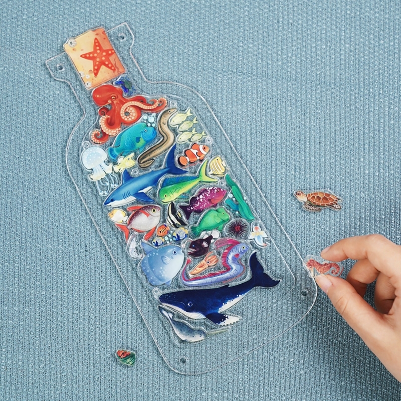 Puzzle akrylowe w butelce – Zwierzęta oceaniczne, 31 elementów (łamigłówka) - produkt wyplatamy.pl 2