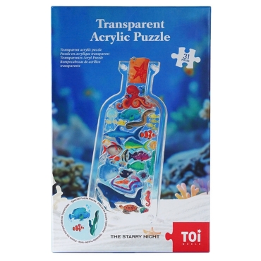 Puzzle akrylowe w butelce – Zwierzęta oceaniczne, 31 elementów (łamigłówka) - produkt 5