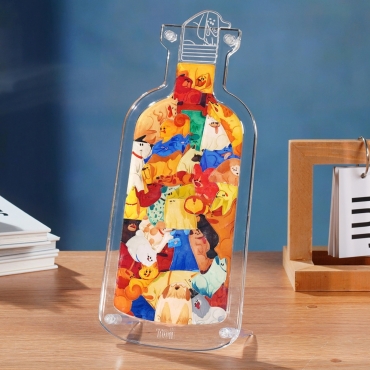 Puzzle akrylowe w butelce – Piesek, 42 elementy (łamigłówka) - produkt 3