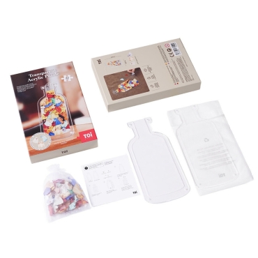 Puzzle akrylowe w butelce – Piesek, 42 elementy (łamigłówka) - produkt 5