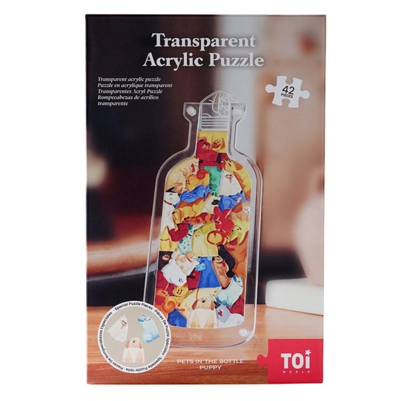 Puzzle akrylowe w butelce – Piesek, 42 elementy (łamigłówka) - produkt wyplatamy.pl 6