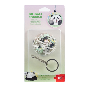Brelok-układanka 3D Panda Przytulanka – brelok do kluczy z pandą - produkt 3