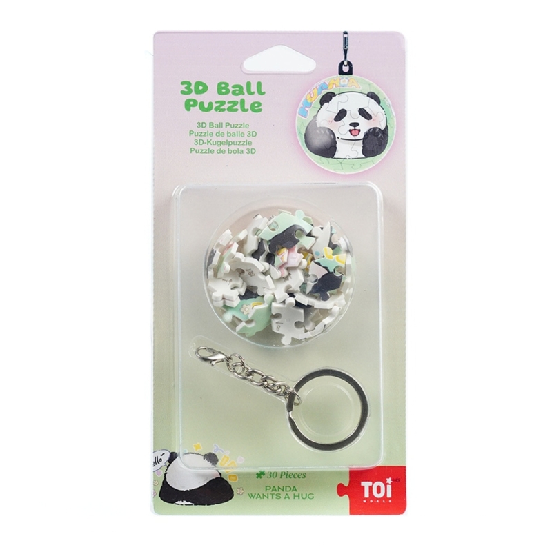 Brelok-układanka 3D Panda Przytulanka – brelok do kluczy z pandą - produkt wyplatamy.pl 3