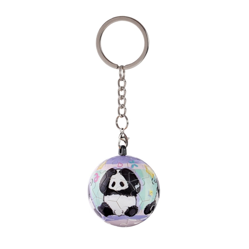 Brelok-układanka 3D Panda Łaskotki – brelok do kluczy z pandą - produkt wyplatamy.pl 1