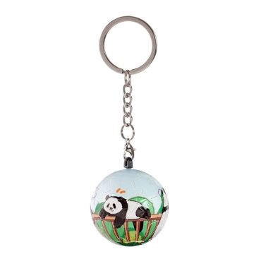 Brelok-układanka 3D Panda Wspinaczka – brelok do kluczy z pandą