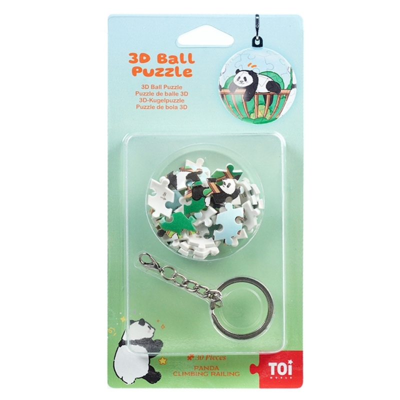 Brelok-układanka 3D Panda Wspinaczka – brelok do kluczy z pandą - produkt wyplatamy.pl 3
