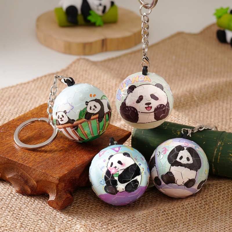 Brelok-układanka 3D Panda Wspinaczka – brelok do kluczy z pandą - produkt wyplatamy.pl 5