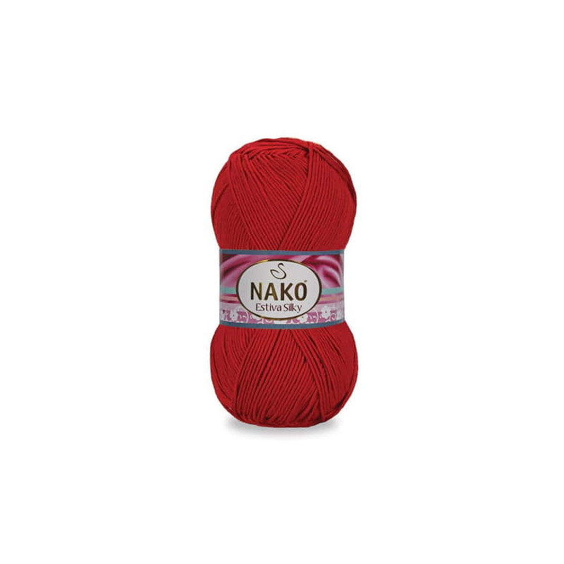 Włóczka Nako Estiva Silky 6951 czerwony - produkt wyplatamy.pl 1