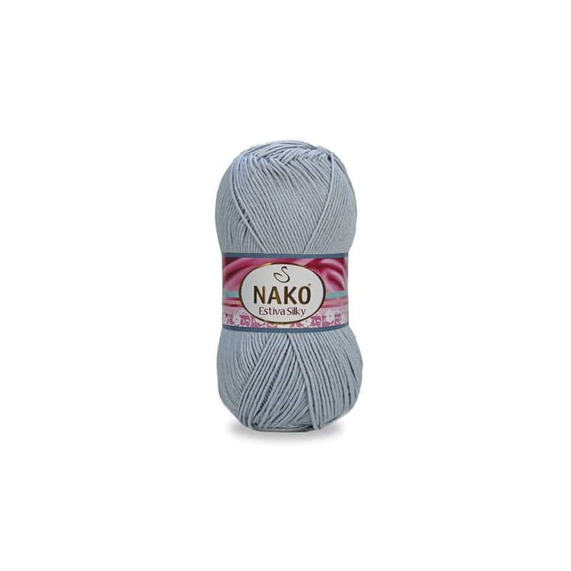 Włóczka Nako Estiva Silky 10885 jasny szary - produkt wyplatamy.pl 1