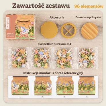 Słoik z kaczką i kaczątkami – The Dreamy Duck puzzle 3D - produkt 5