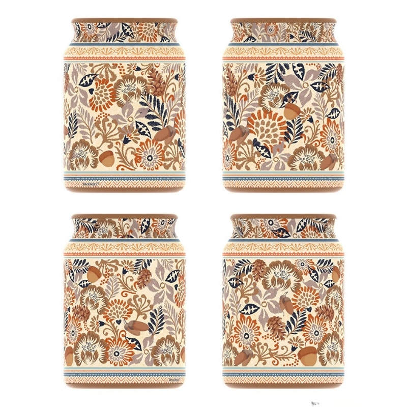 Słoik w jesienne kwiaty i żołędzie – Autumn Abundance puzzle 3D - produkt wyplatamy.pl 5