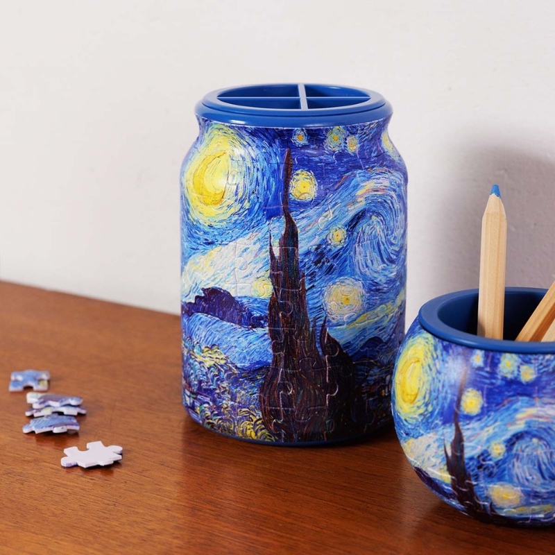 Słoik z Gwiaździstą nocą Van Gogha – The Starry Night puzzle 3D - produkt wyplatamy.pl 3