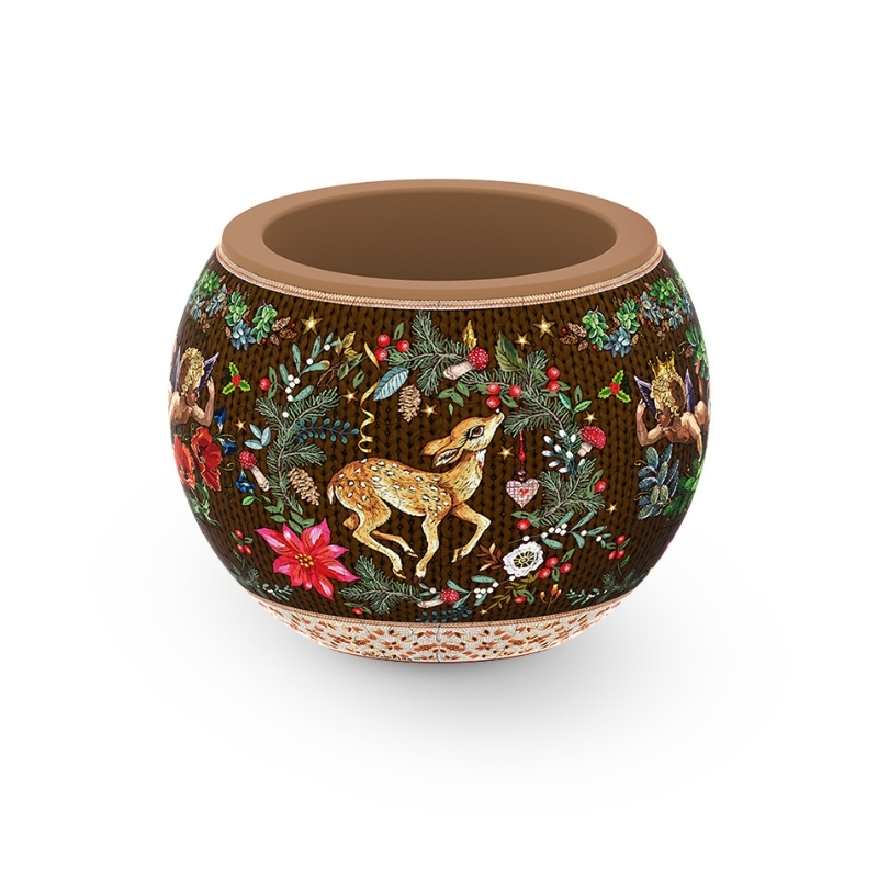 Świąteczna doniczka z reniferem – Deer Carol puzzle 3D - produkt wyplatamy.pl 3