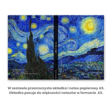 Notes A5 z okładką z puzzli – Gwiaździsta noc Van Gogha (The Starry Night) - produkt 5