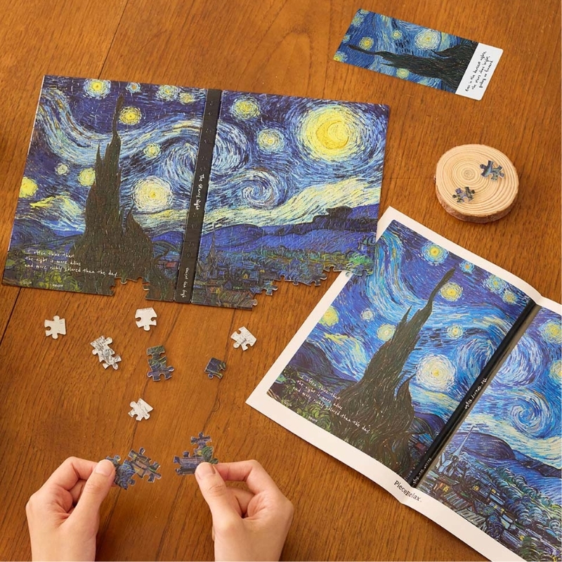 Notes A5 z okładką z puzzli – Gwiaździsta noc Van Gogha (The Starry Night) - produkt wyplatamy.pl 4