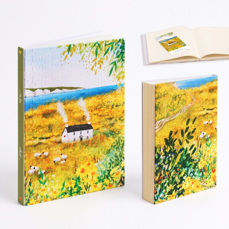 Notes A5 z okładką z puzzli – Klify Seven Sisters, Laivi Põder (View of Seven Sisters) - produkt wyplatamy.pl 1