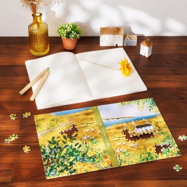 Notes A5 z okładką z puzzli – Klify Seven Sisters, Laivi Põder (View of Seven Sisters) - produkt 2