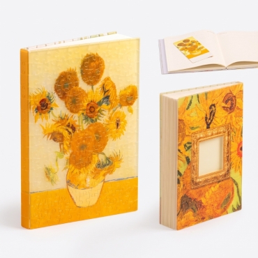 Notes A5 z okładką z puzzli – Słoneczniki Van Gogha (Sunflowers)