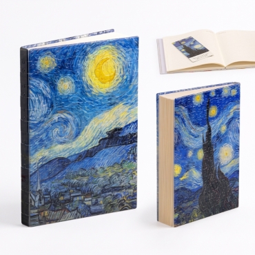 Notes A5 z okładką z puzzli – Gwiaździsta noc Van Gogha (The Starry Night)
