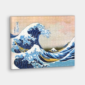 Obraz z puzzli – Wielka fala w Kanagawie (Hokusai)