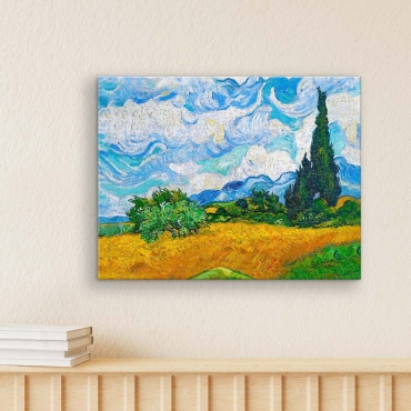 Obraz z puzzli – Pole pszenicy z cyprysami (Van Gogh) - produkt 2