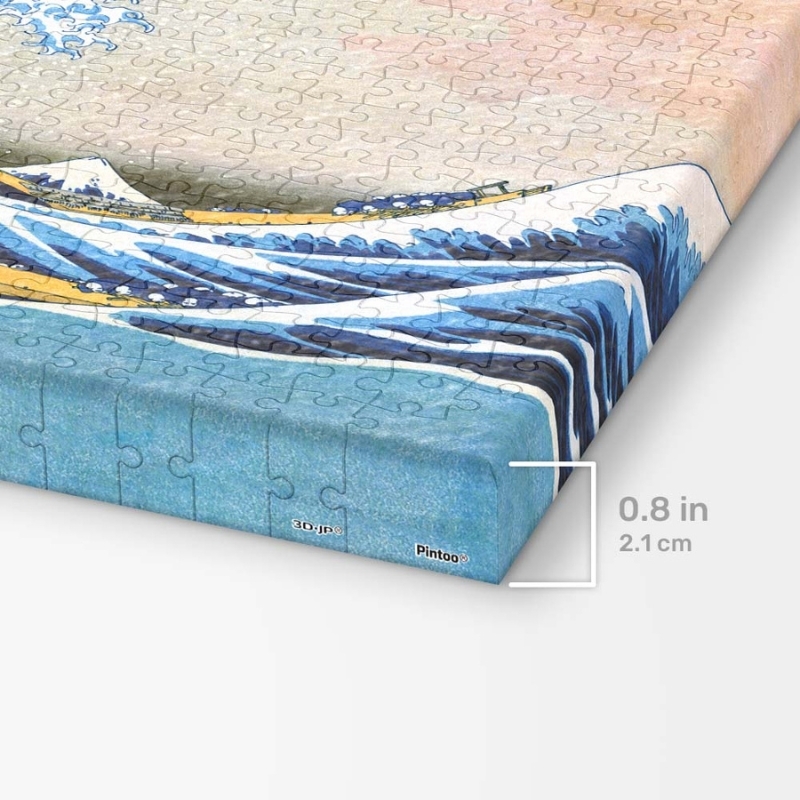 Obraz z puzzli – Wielka fala w Kanagawie (Hokusai) - produkt wyplatamy.pl 3