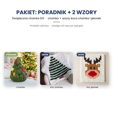 Świąteczna choinka DIY – poradnik + 2 wzory na koc