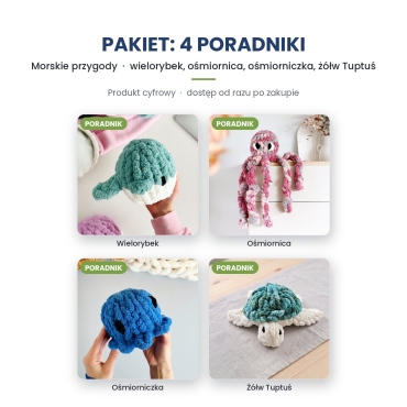 Morskie przygody – pakiet 4 poradników maskotek