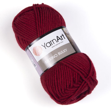 Włóczka YarnArt Merino Bulky 3024 ciemny bordowy